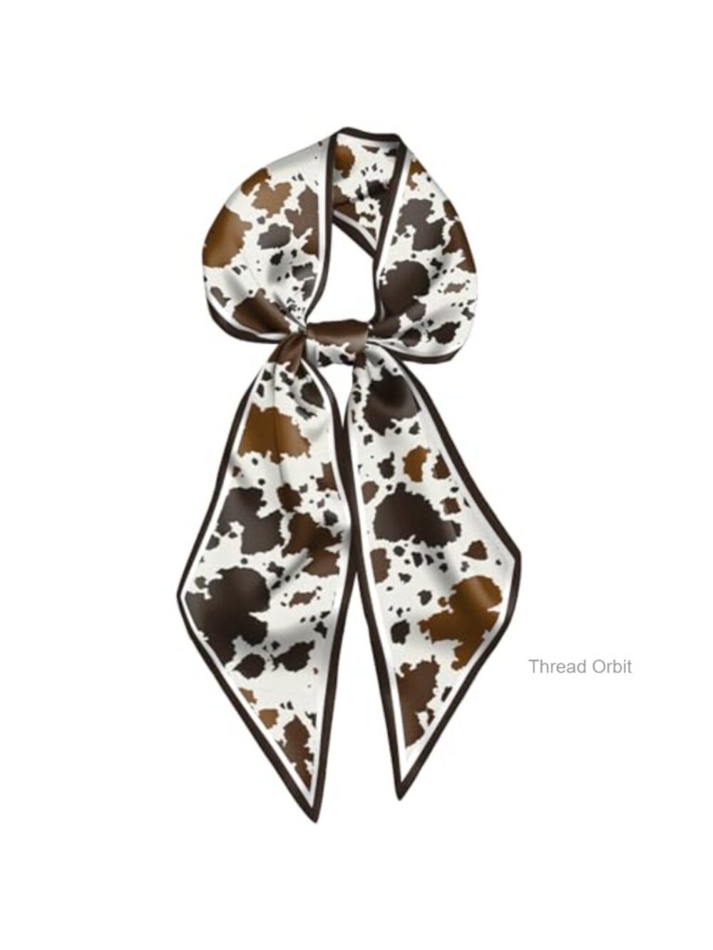 Satin Silk Feeling Fashion Scarf Long Thin Animal Print Hair Neck Wrap